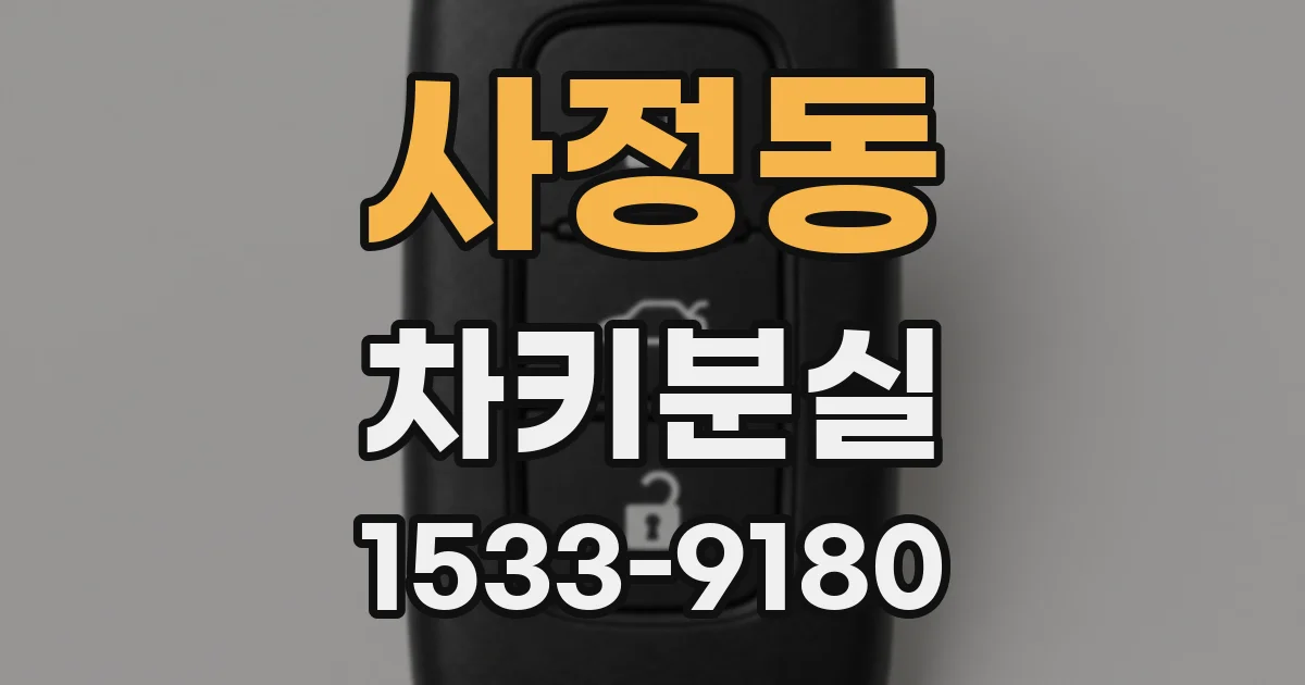 사정동 차키분실