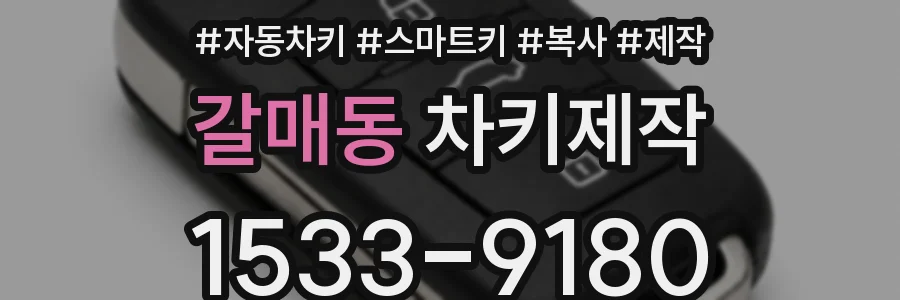 갈매동 차키제작