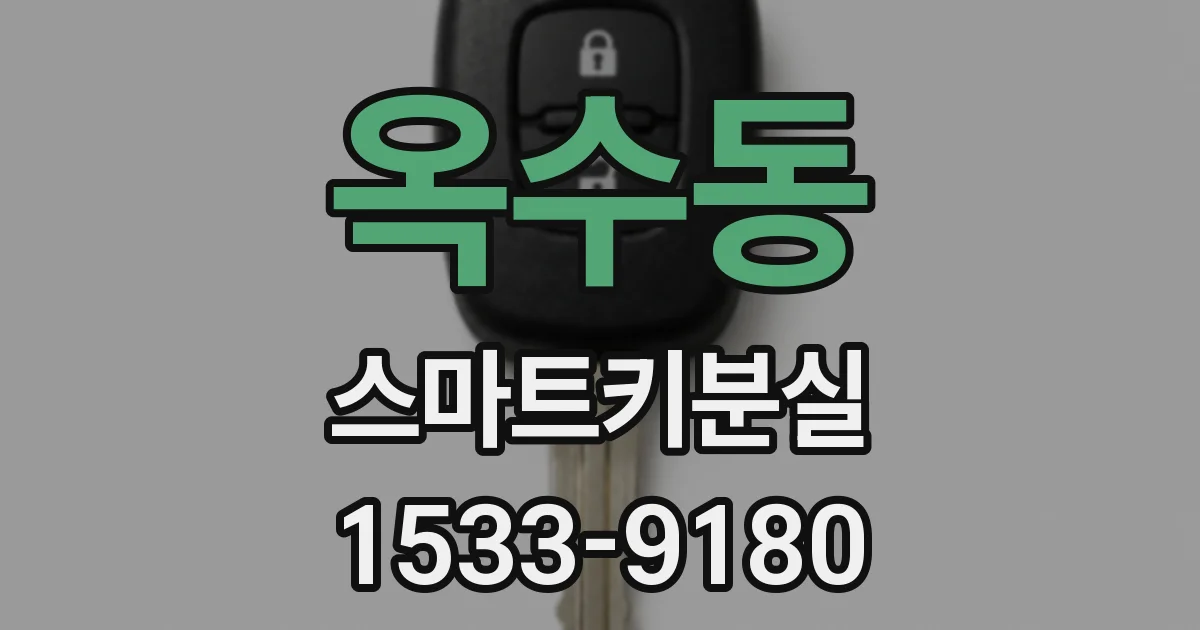 옥수동 스마트키분실