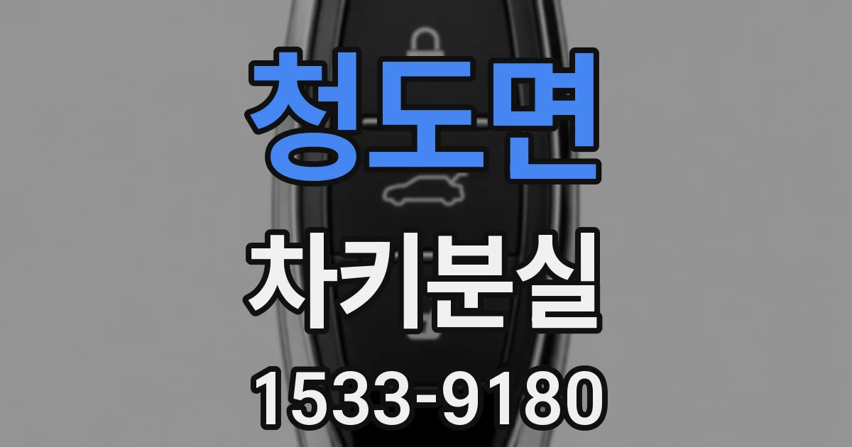 청도면 차키분실