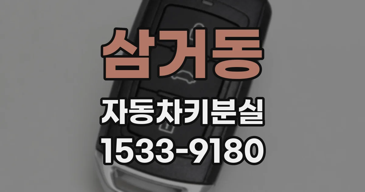 삼거동 자동차키분실
