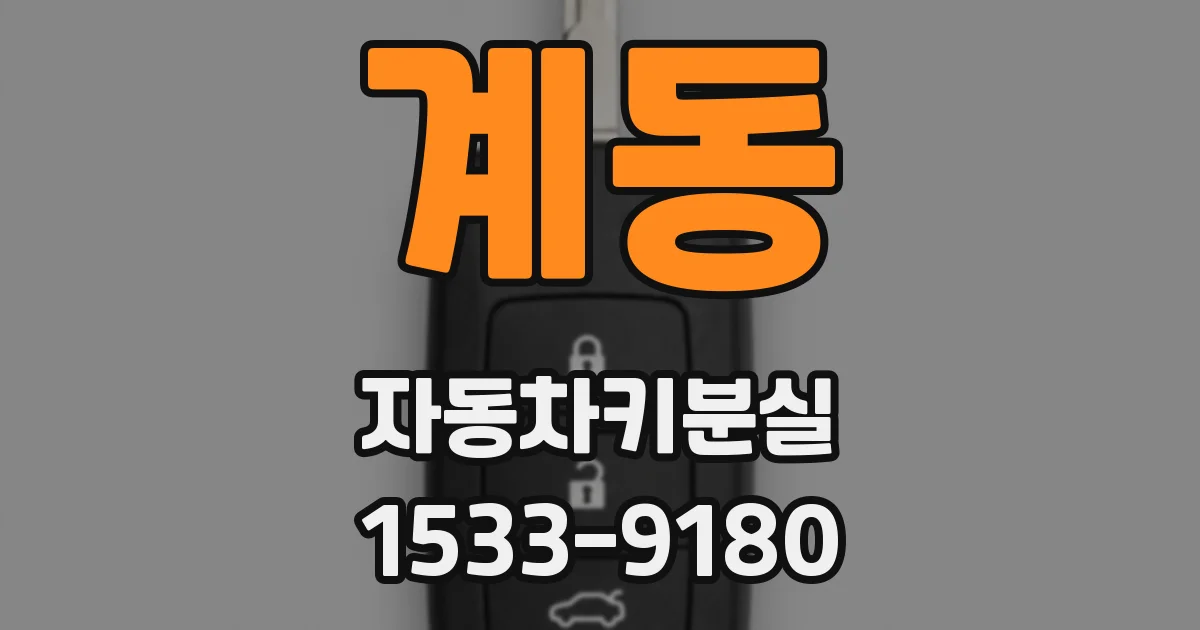 계동 자동차키분실