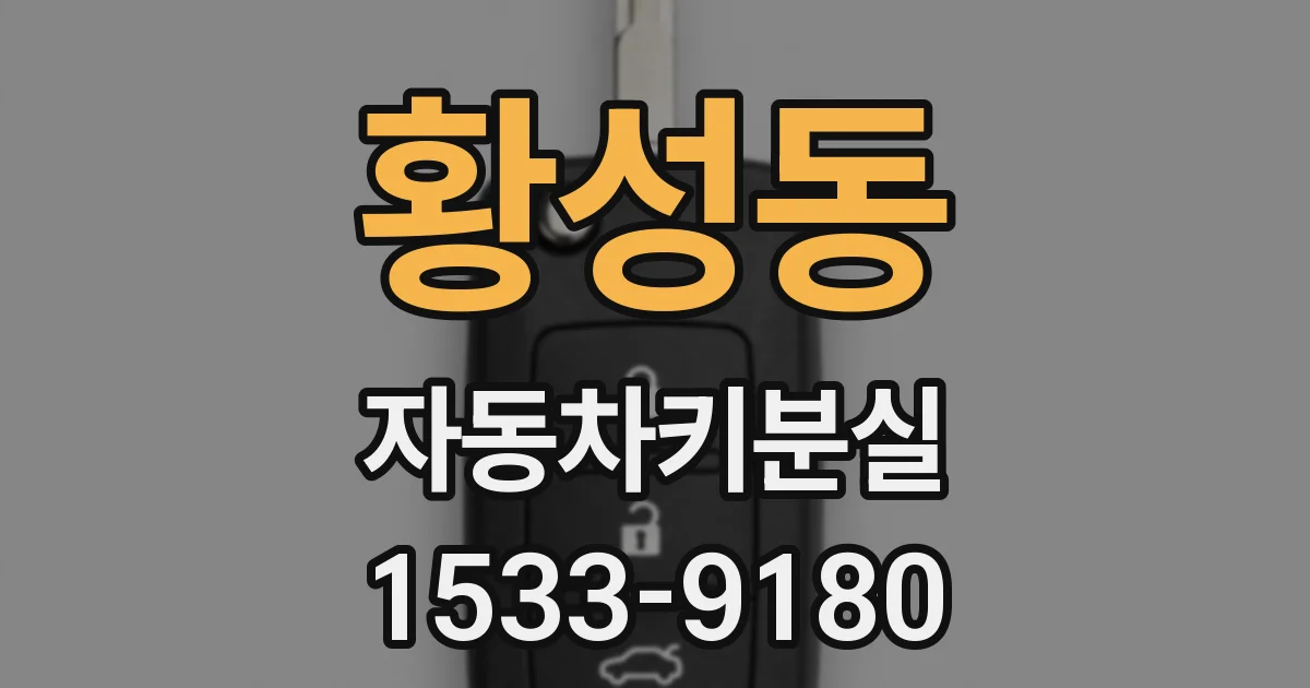 황성동 자동차키분실