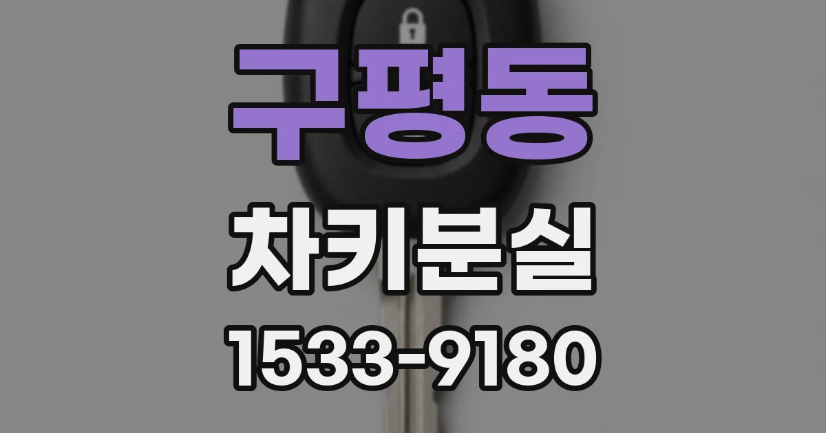 구평동 차키분실