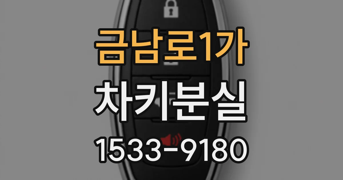 금남로1가 차키분실