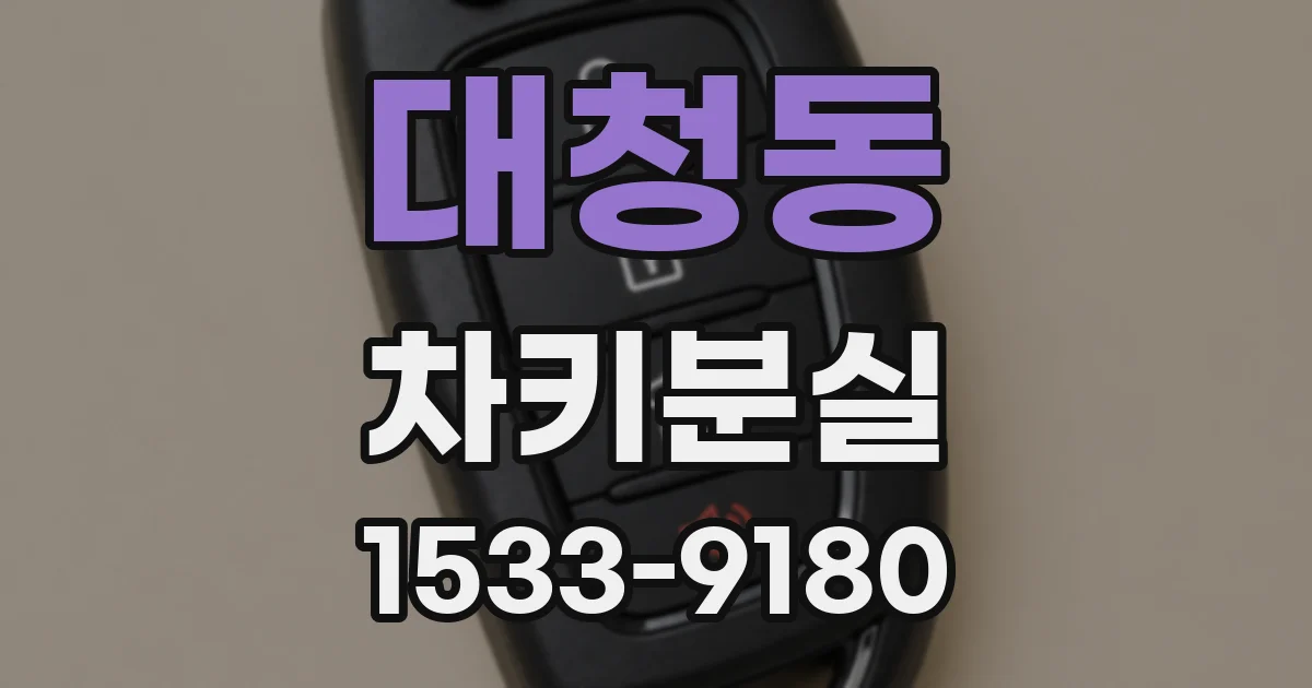 대청동 차키분실