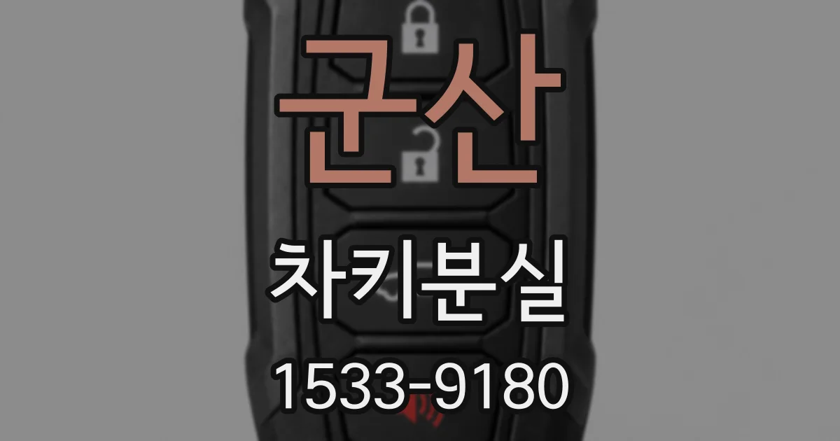 군산 차키분실