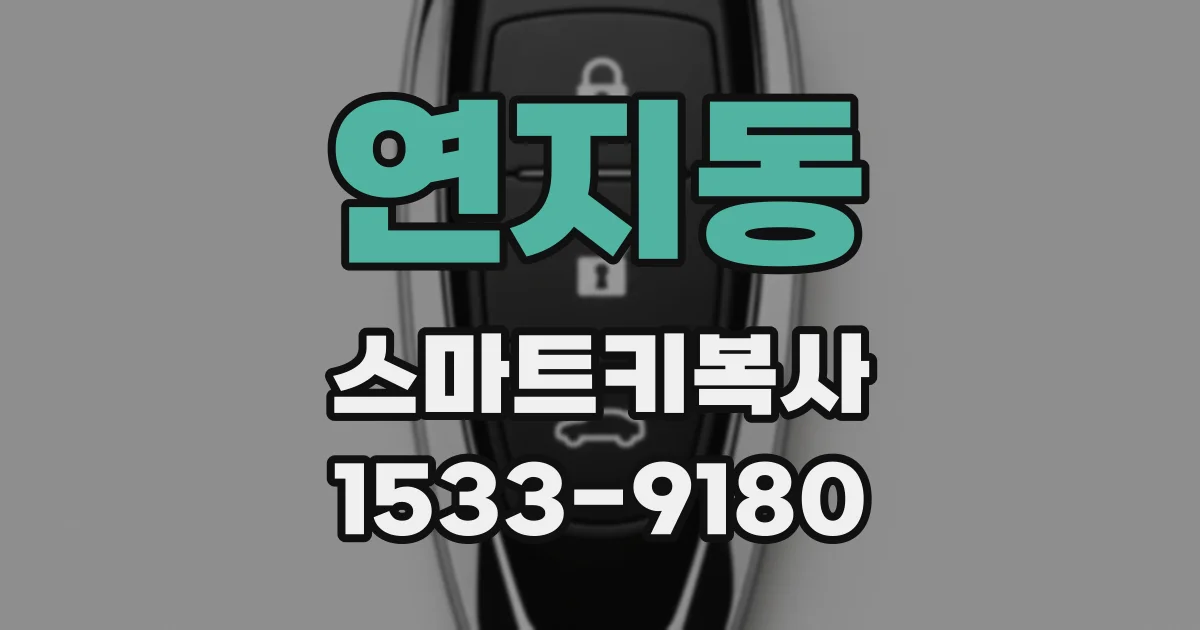 연지동 스마트키복사