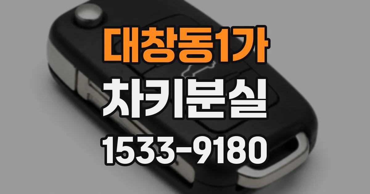 대창동1가 차키분실
