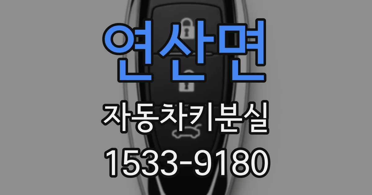연산면 자동차키분실