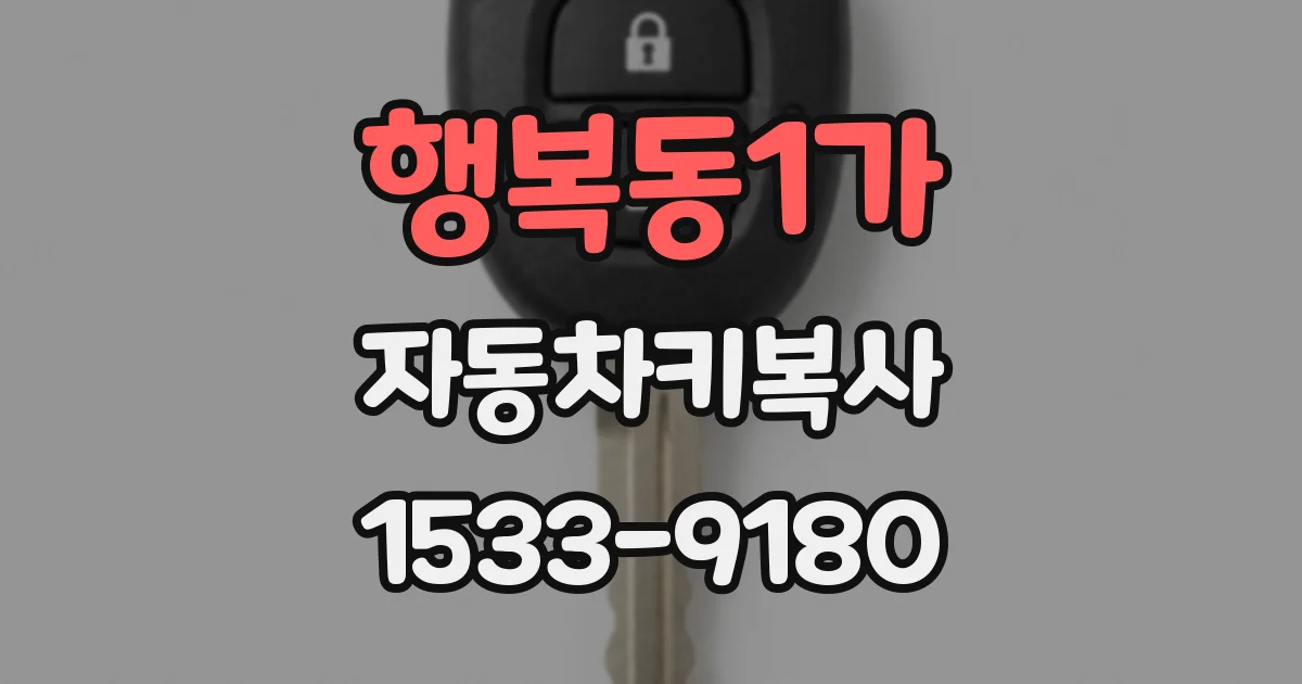 행복동1가 자동차키복사