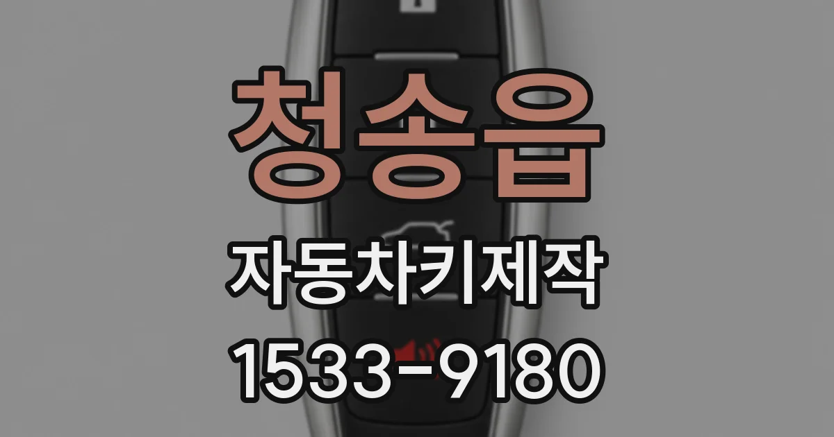 청송읍 자동차키제작