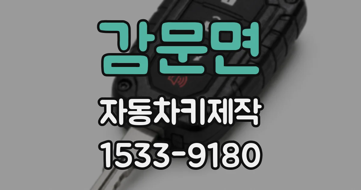 감문면 자동차키제작