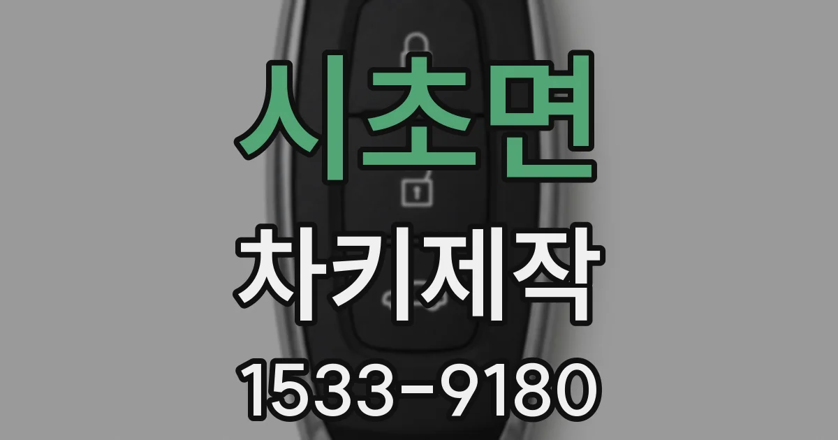 시초면 차키제작