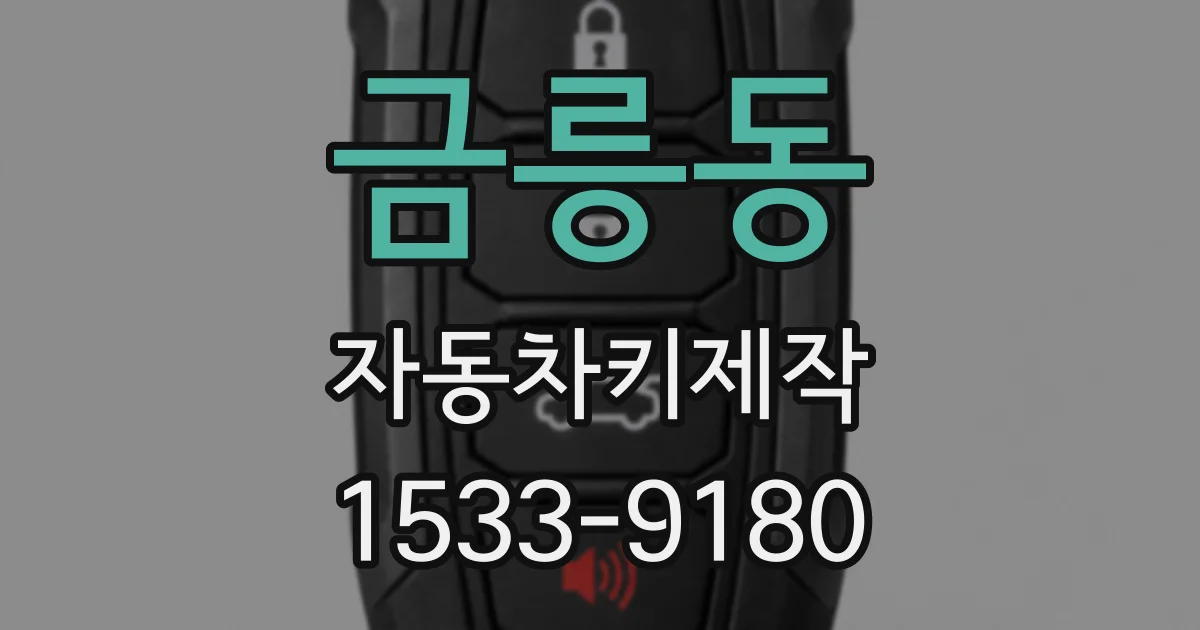 금릉동 자동차키제작