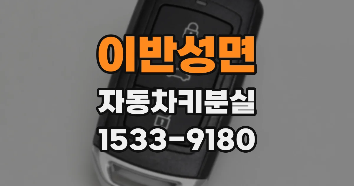 이반성면 자동차키분실