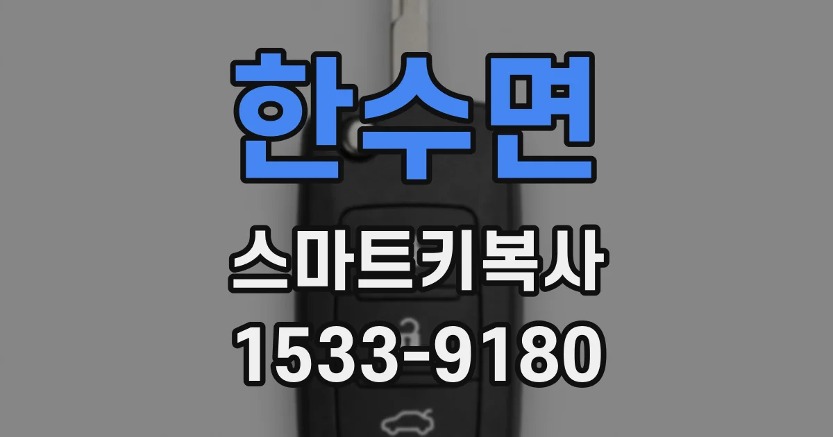 한수면 스마트키복사