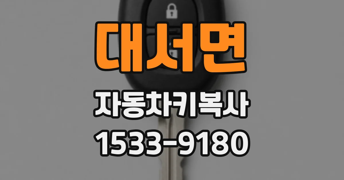 대서면 자동차키복사