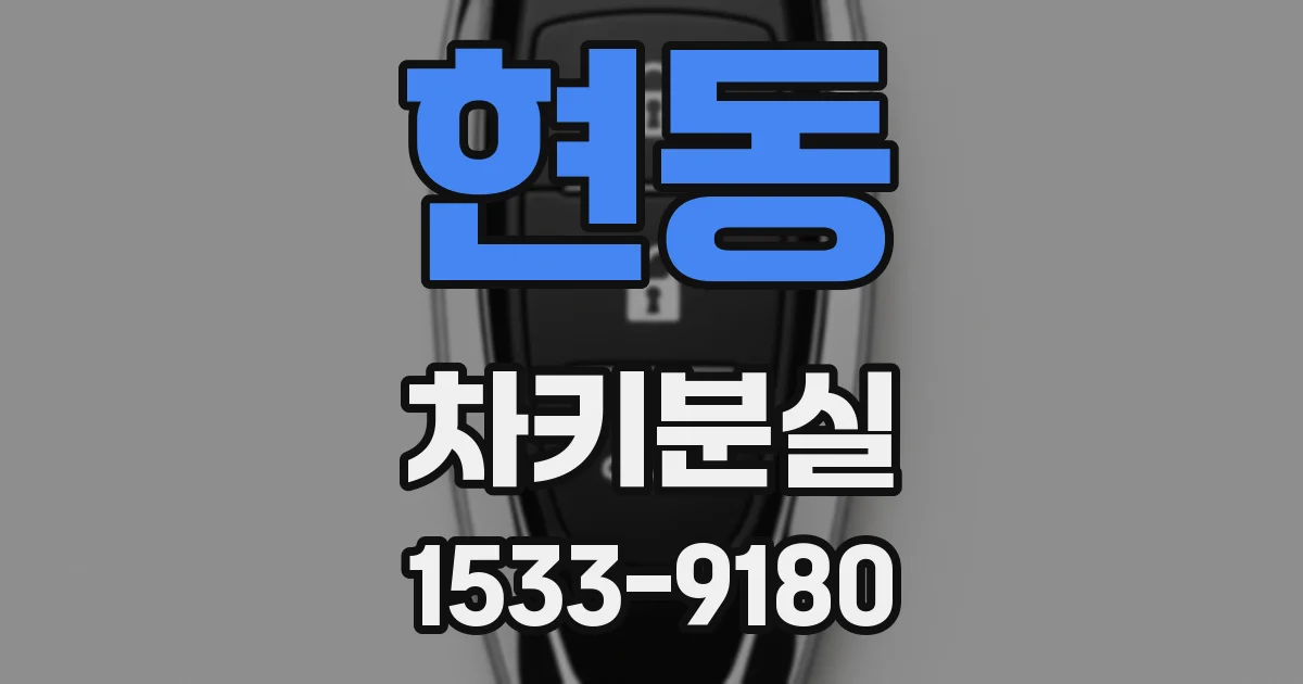 현동 차키분실