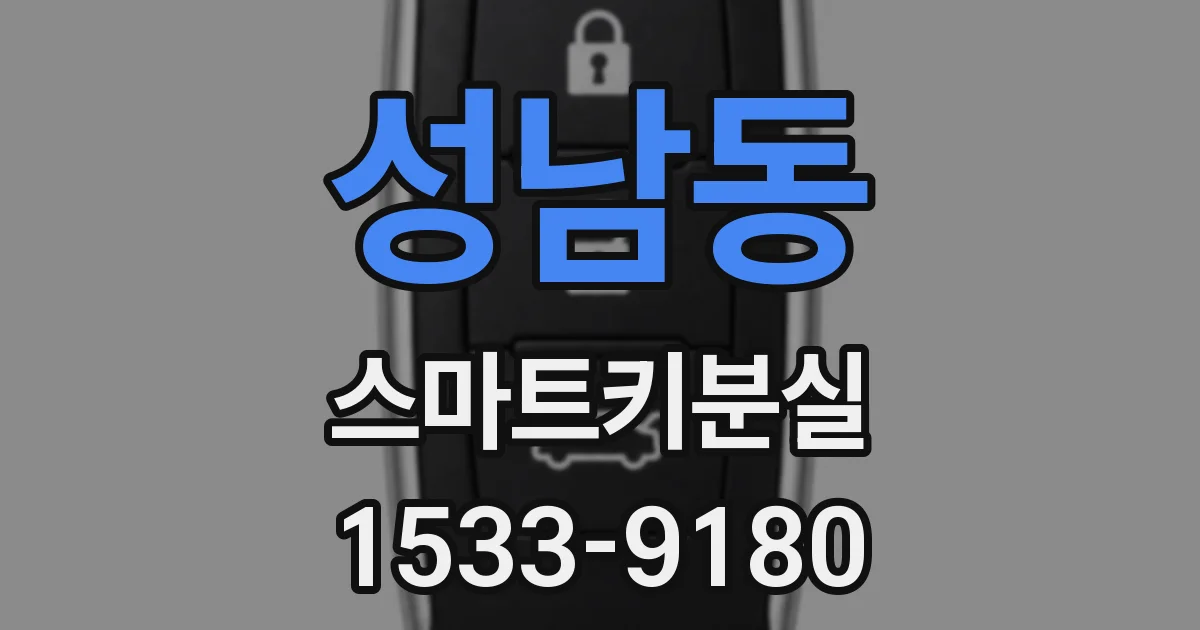 성남동 스마트키분실