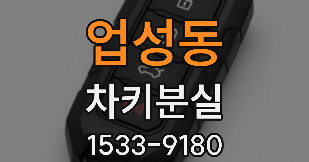 업성동 차키분실