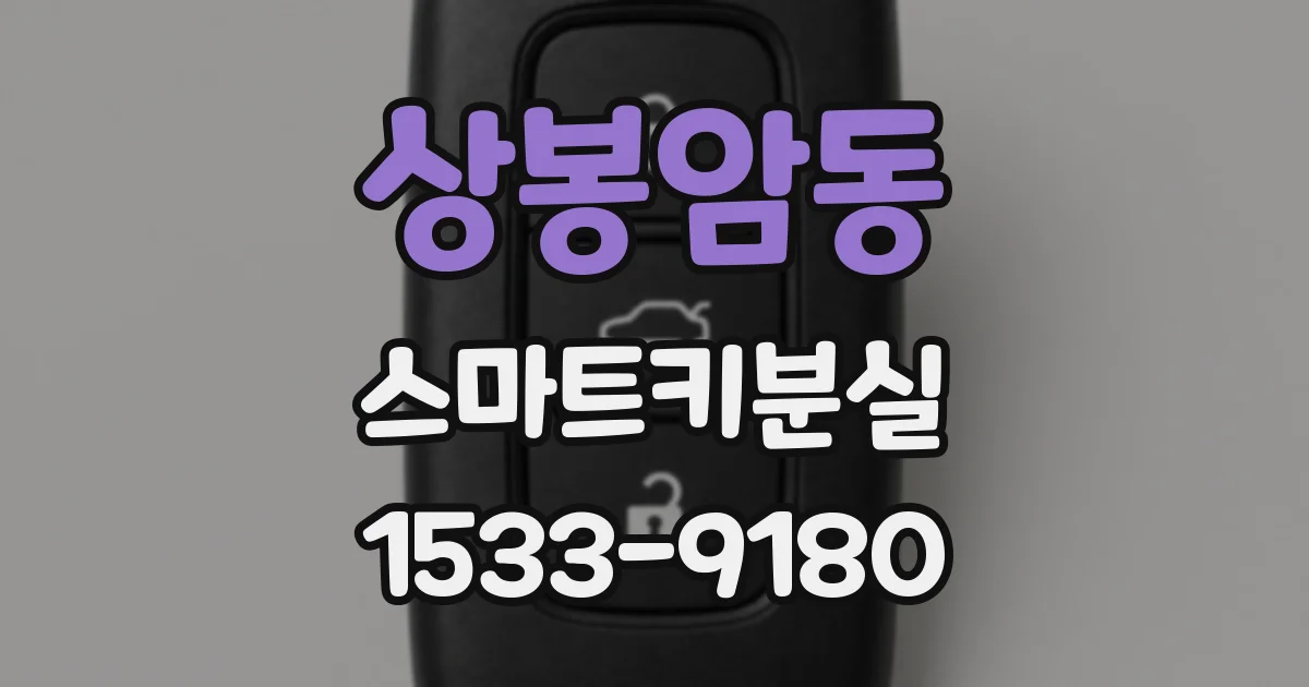 상봉암동 스마트키분실