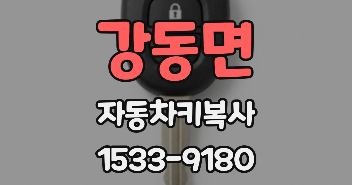 강동면 자동차키복사