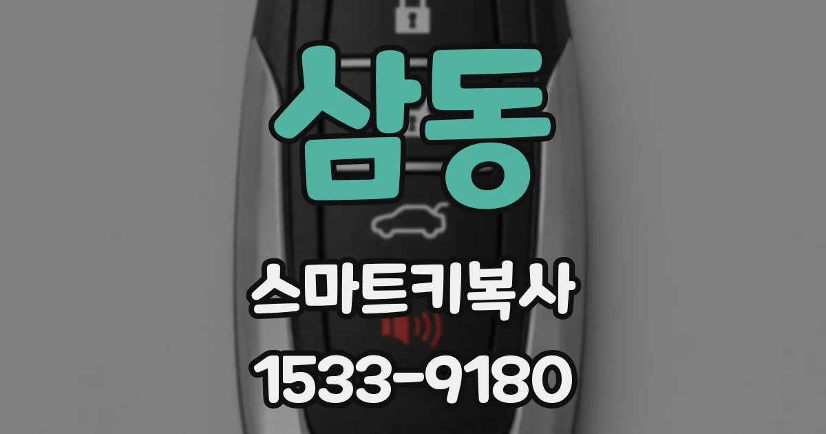 삼동 스마트키복사