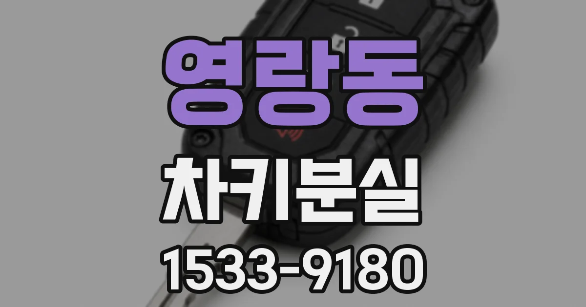 영랑동 차키분실
