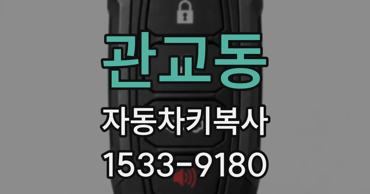 관교동 자동차키복사