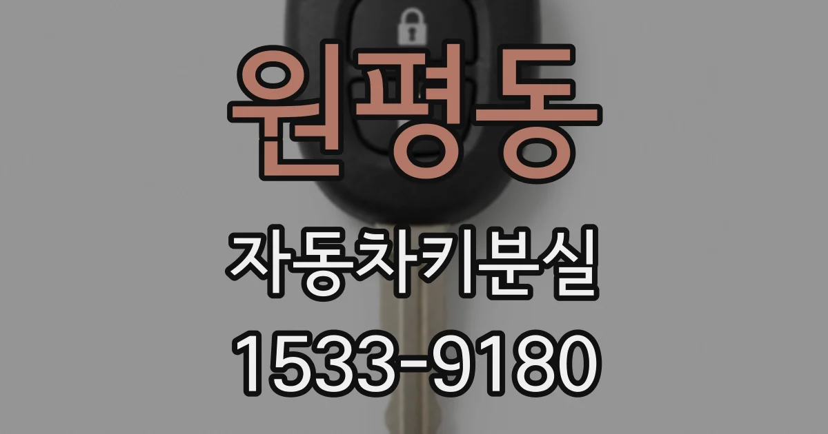 원평동 자동차키분실