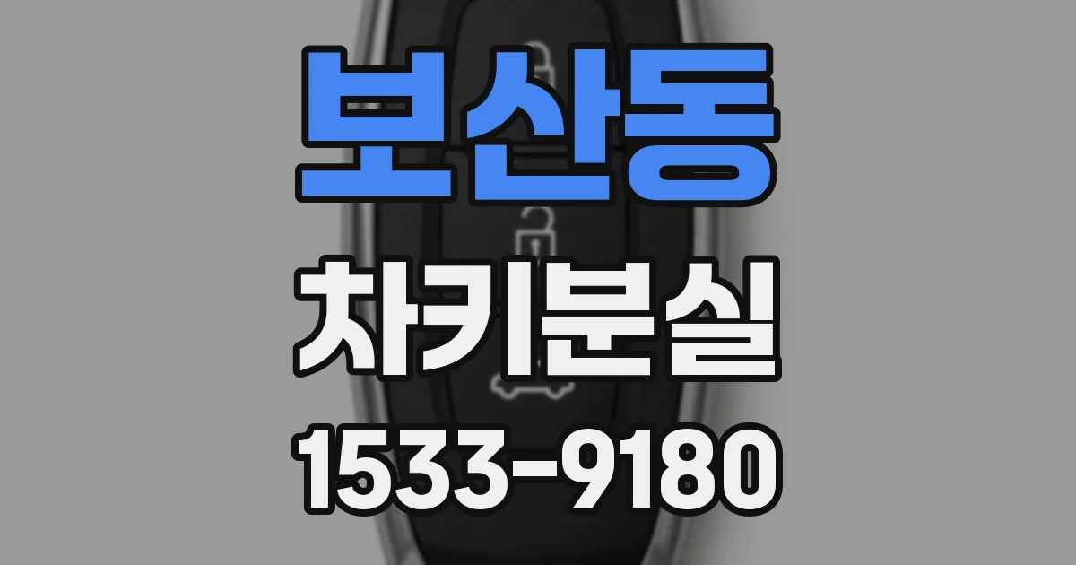 보산동 차키분실