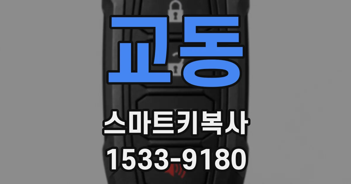 교동 스마트키복사