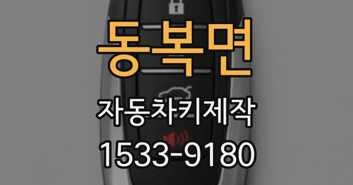 동복면 자동차키제작