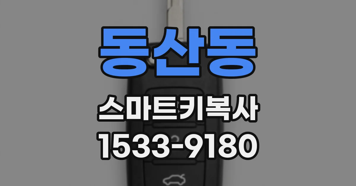 동산동 스마트키복사