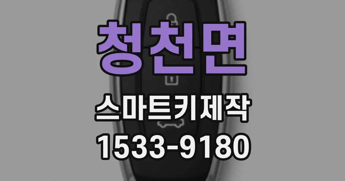 청천면 스마트키제작