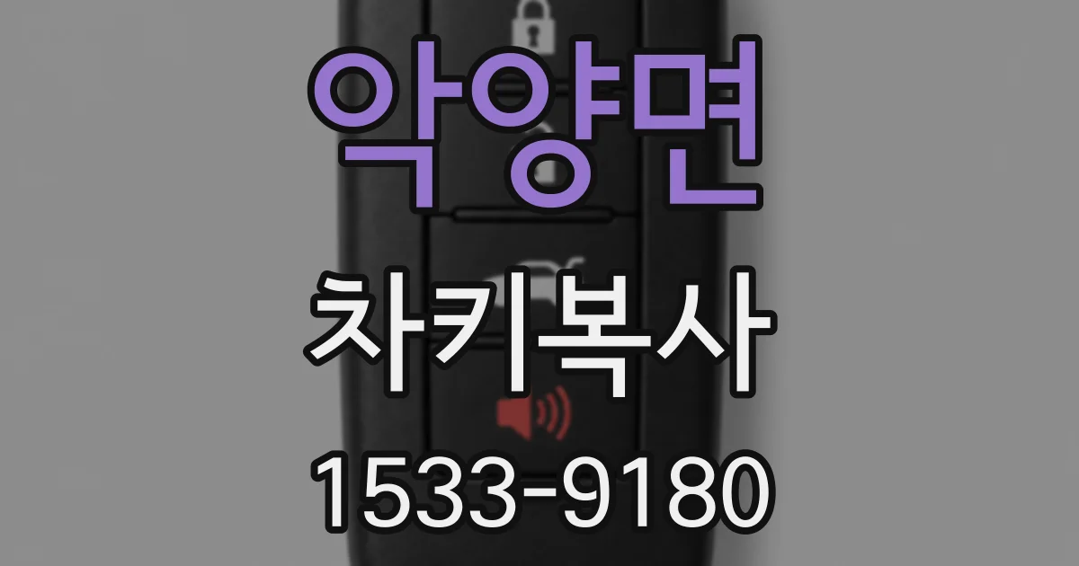악양면 차키복사