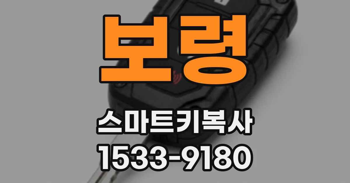 보령 스마트키복사