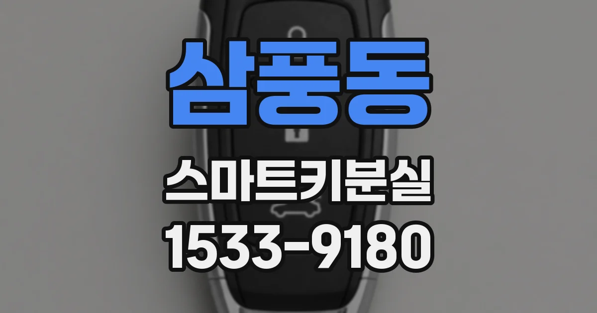 삼풍동 스마트키분실