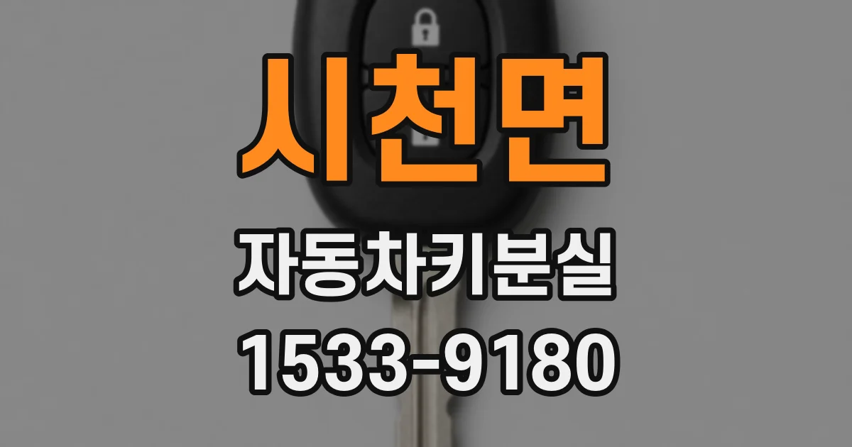 시천면 자동차키분실