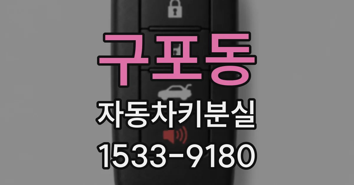 구포동 자동차키분실