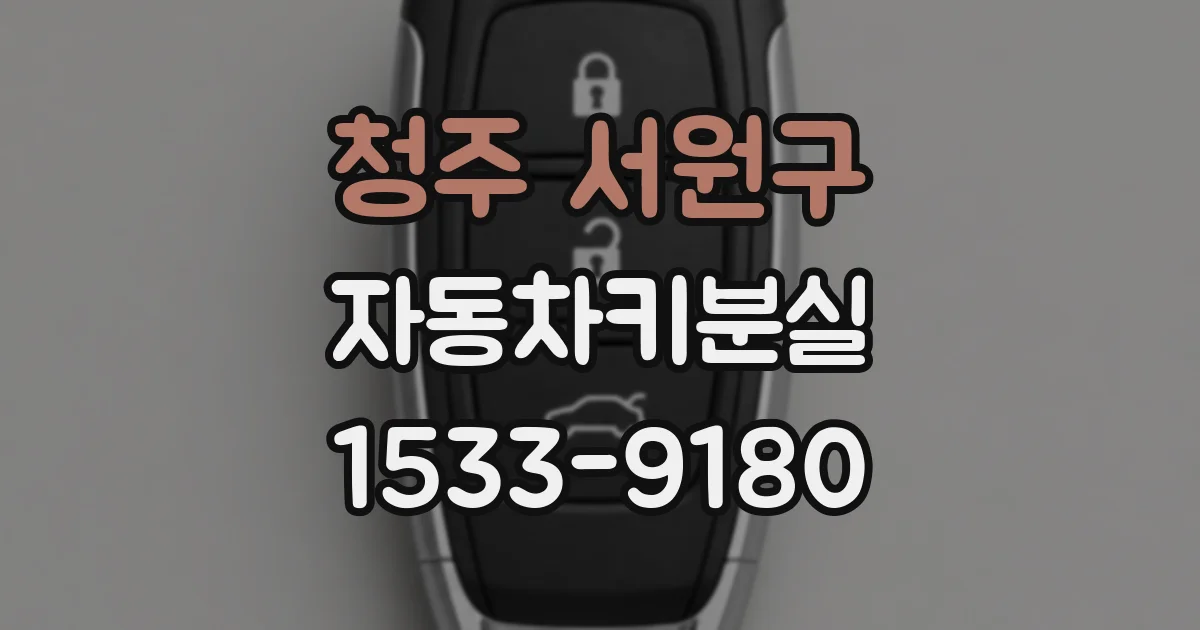 청주 서원구 자동차키분실