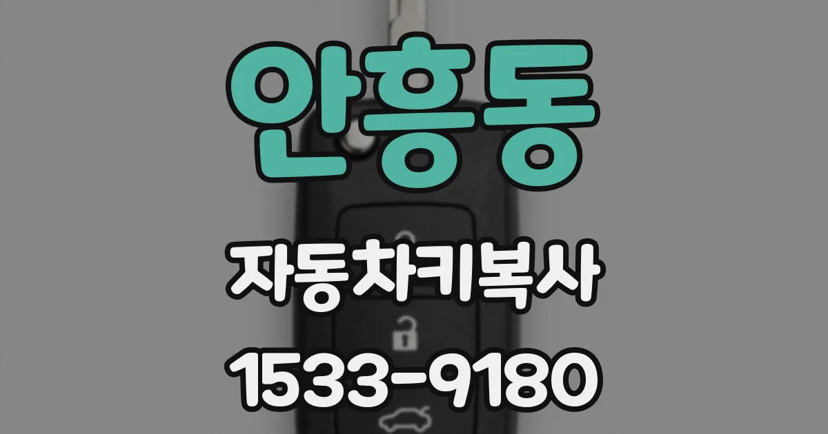 안흥동 자동차키복사