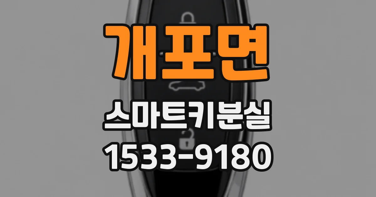 개포면 스마트키분실