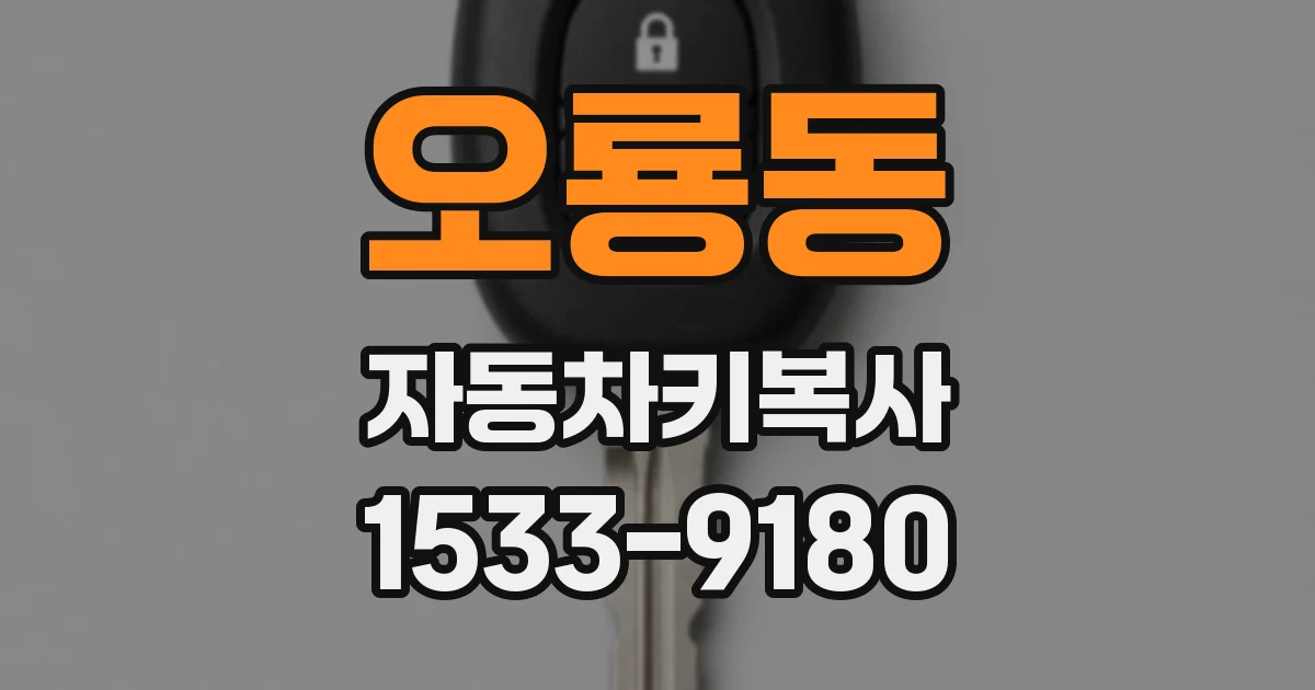 오룡동 자동차키복사