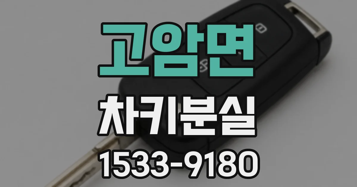 고암면 차키분실