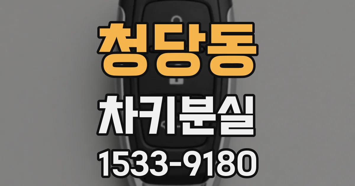 청당동 차키분실