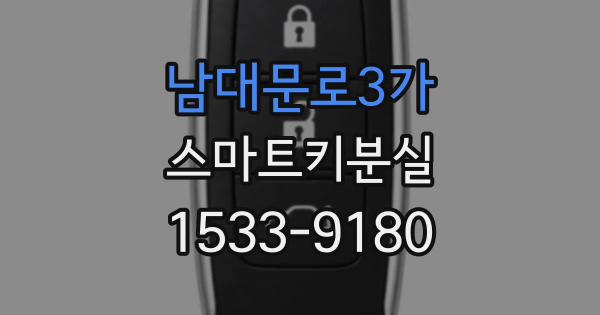 남대문로3가 스마트키분실