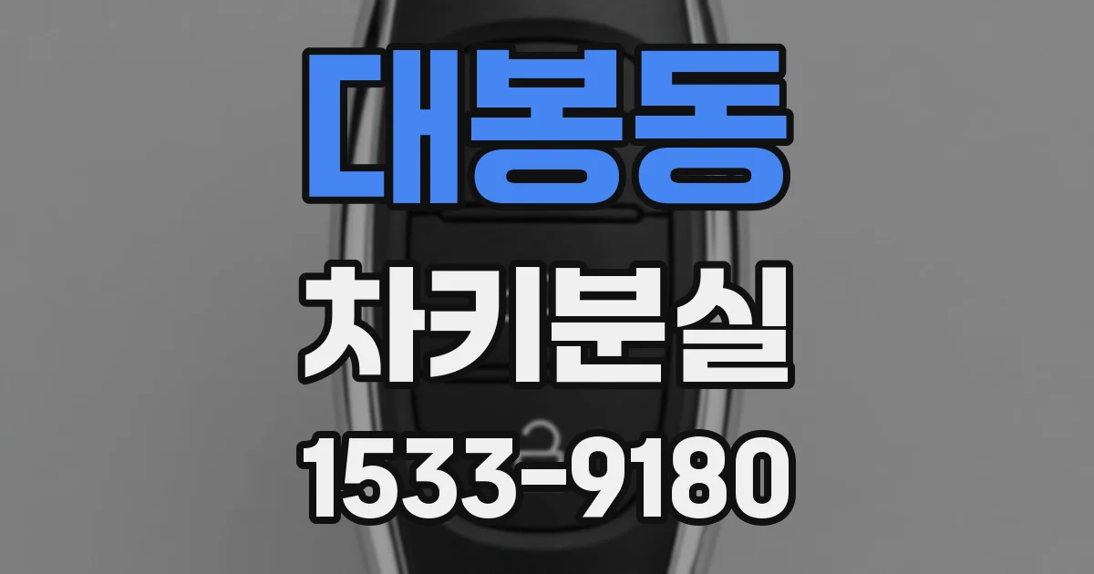 대봉동 차키분실