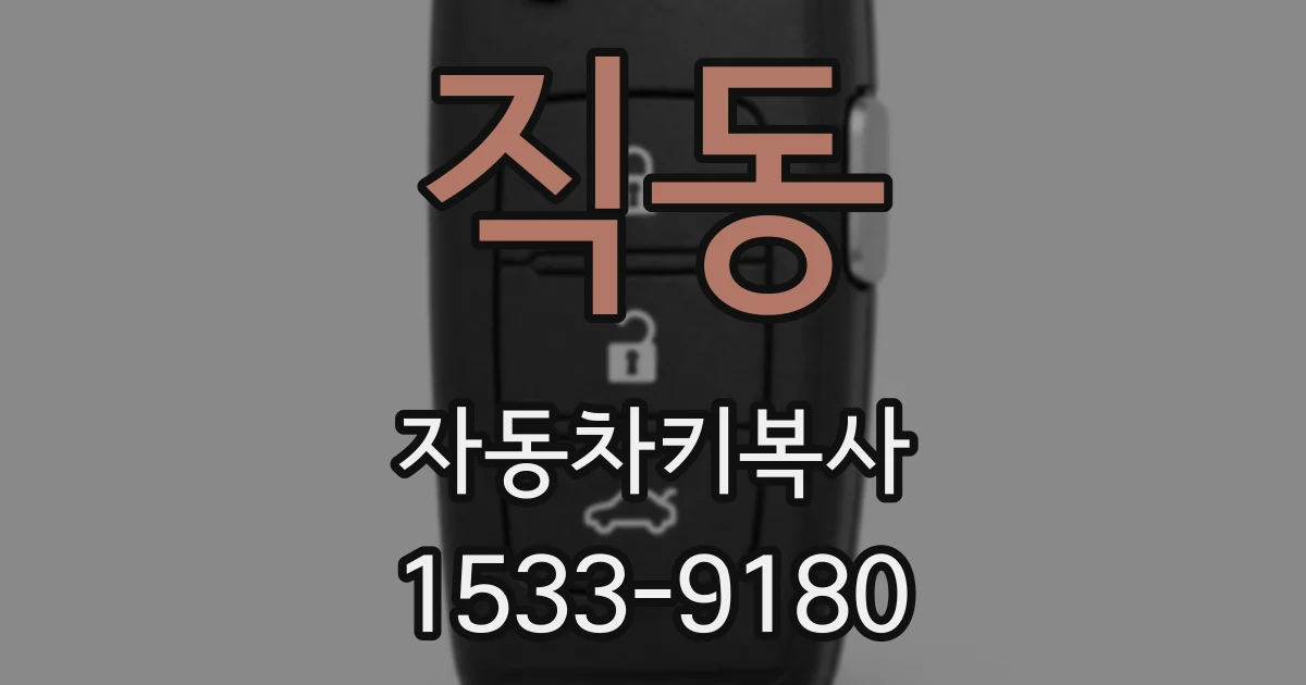 직동 자동차키복사